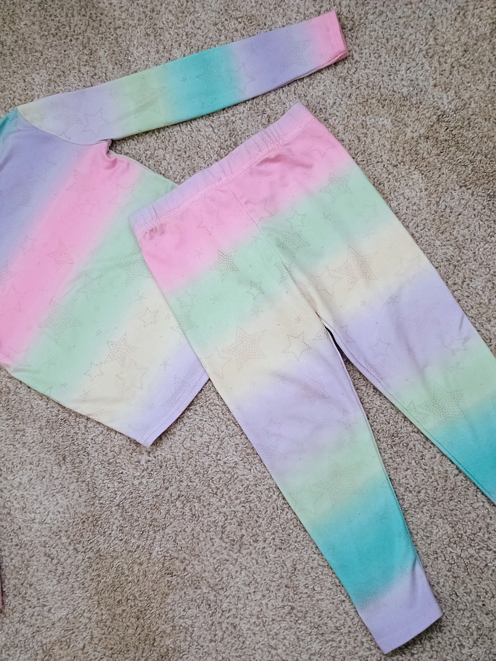 Kidgets Pastel Ombre Star Leggings in Pink, Mint, Lavender, Aqua